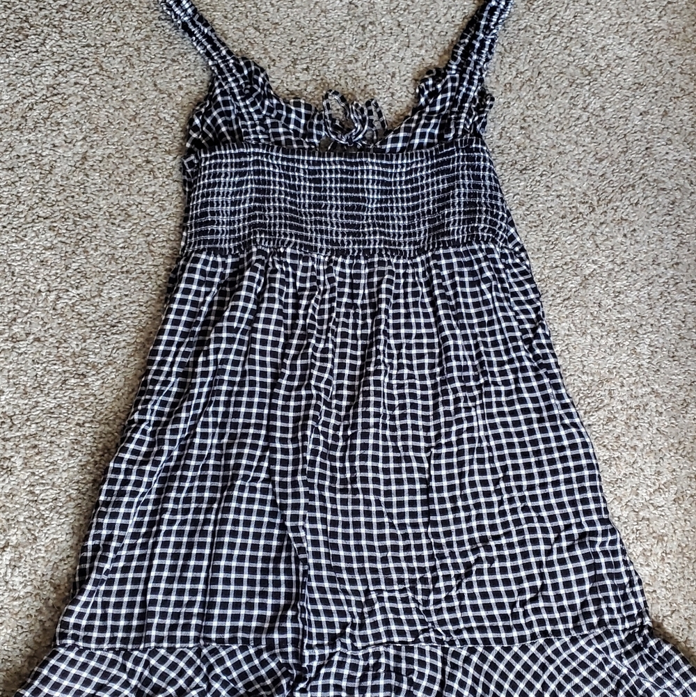 American Eagle Outfitters Black & White Gingham Mini Dress - Picture 4 of 5